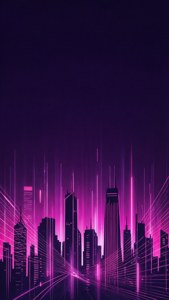 Dark Purple Neon City Metro