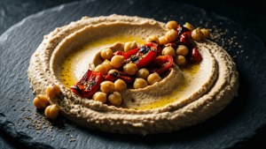 Dark Slate Hummus Art