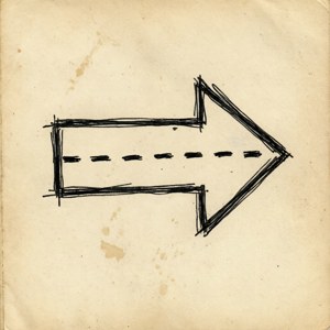 Dashed Vintage Arrow