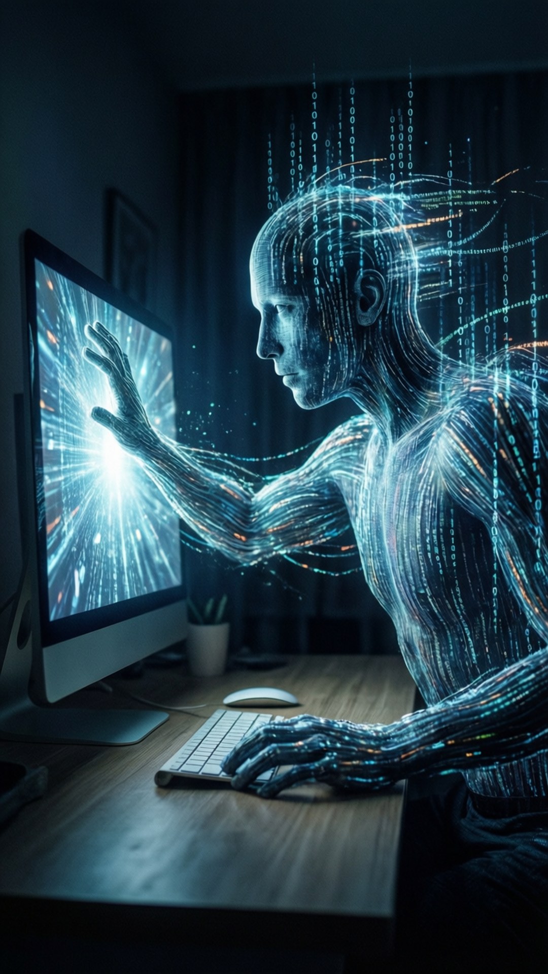 Data Entity Emerges by Wallpapers.art Studio
