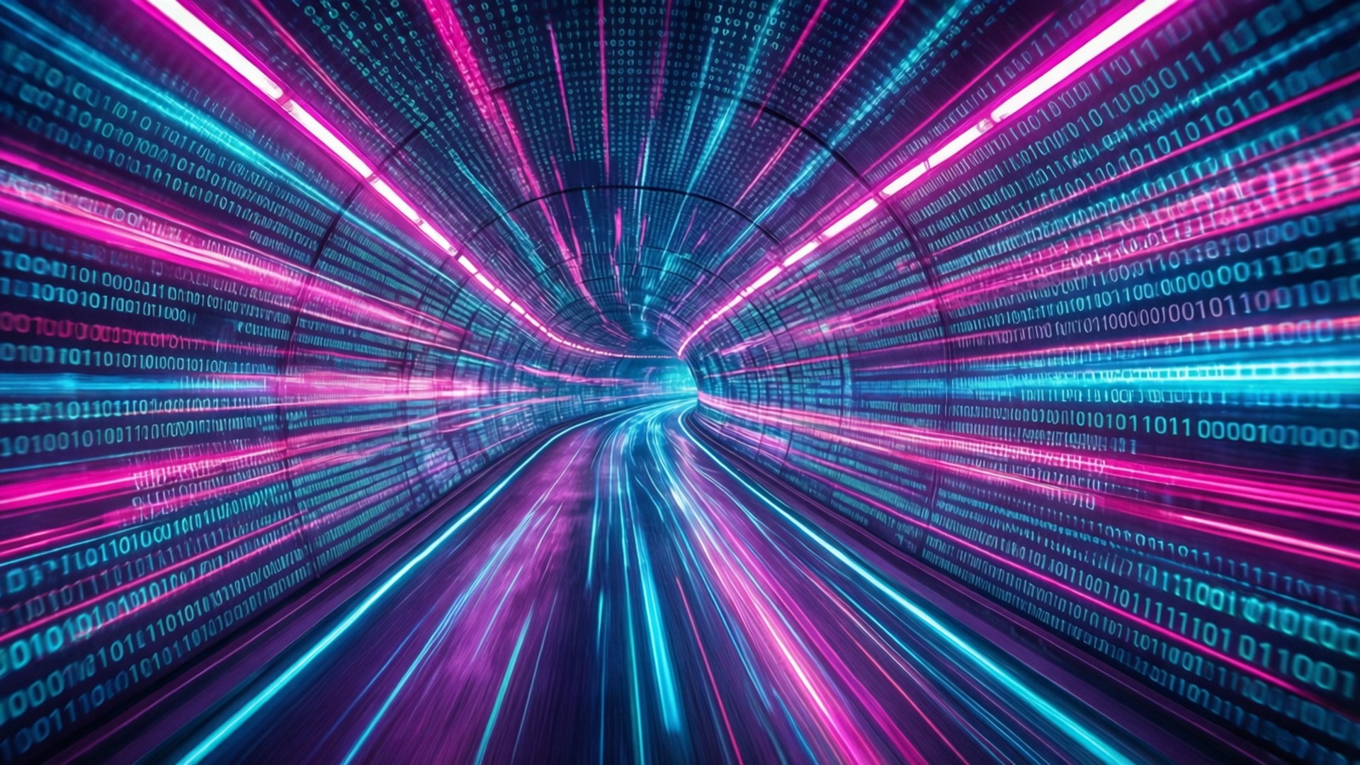 Data Stream Tunnel by Wallpapers.art Studio