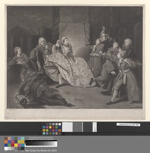David Garrick as Sir John Brute in Act IV, the Drunken Scene, in Vanburgh's 'The Provok'd Wife'