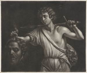 David met het hoofd van Goliath