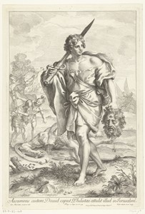 David met het hoofd van Goliath