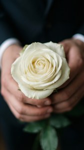David's Hands with Rose