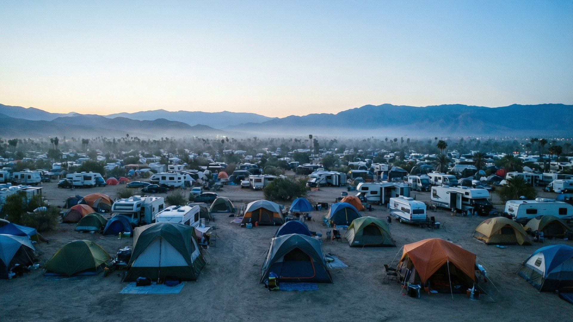 Dawn at Camp by Wallpapers.art Studio