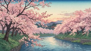 Dawn Cherry Blossoms