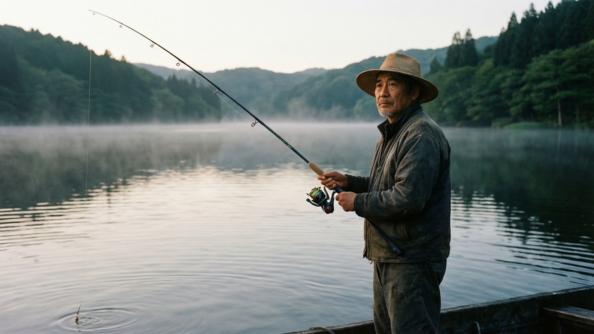 Dawn Fisherman by Wallpapers.art Studio