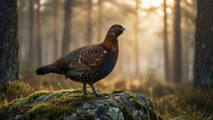 Dawn Grouse on Moss
