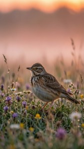 Dawn Lark in Meadow