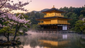 Dawn Mist at Kinkaku-ji