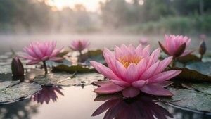 Dawn of Pink Lilies