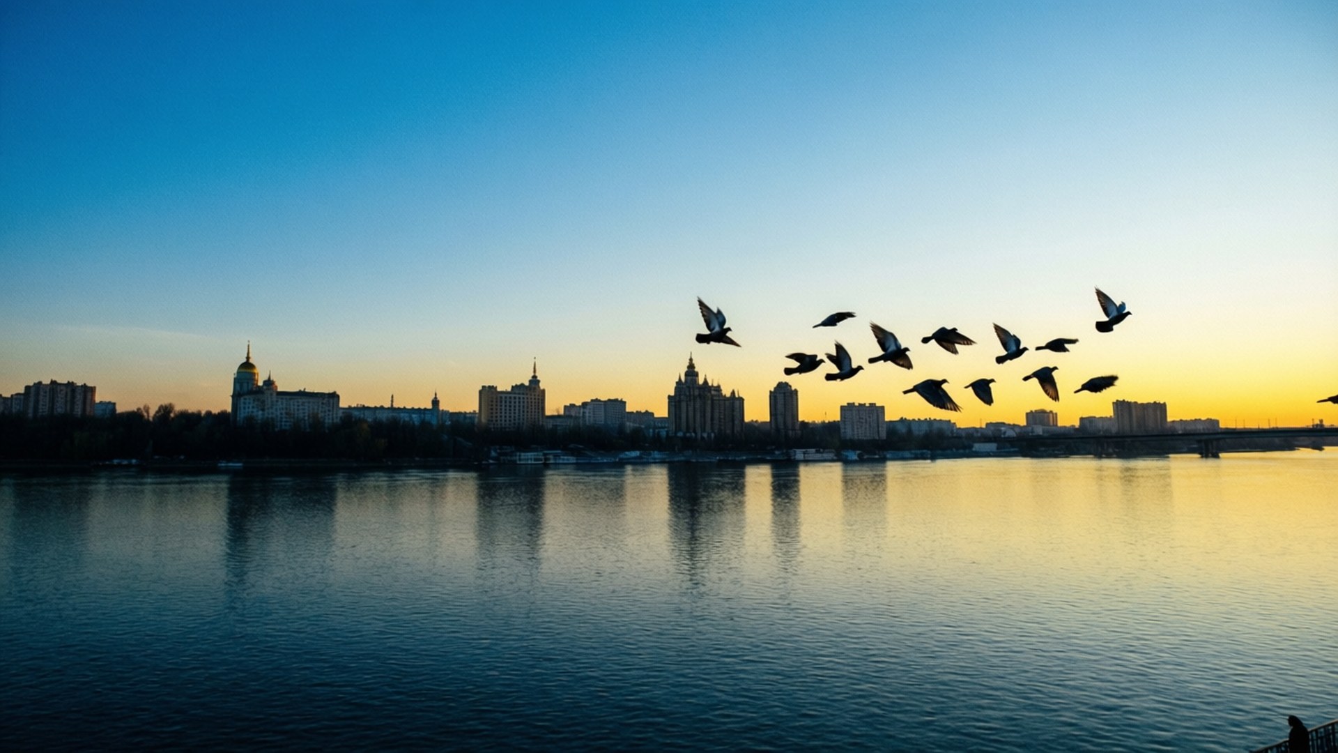 Dawn Over Dnieper by Wallpapers.art Studio