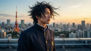 Dawn Rooftop Contemplation