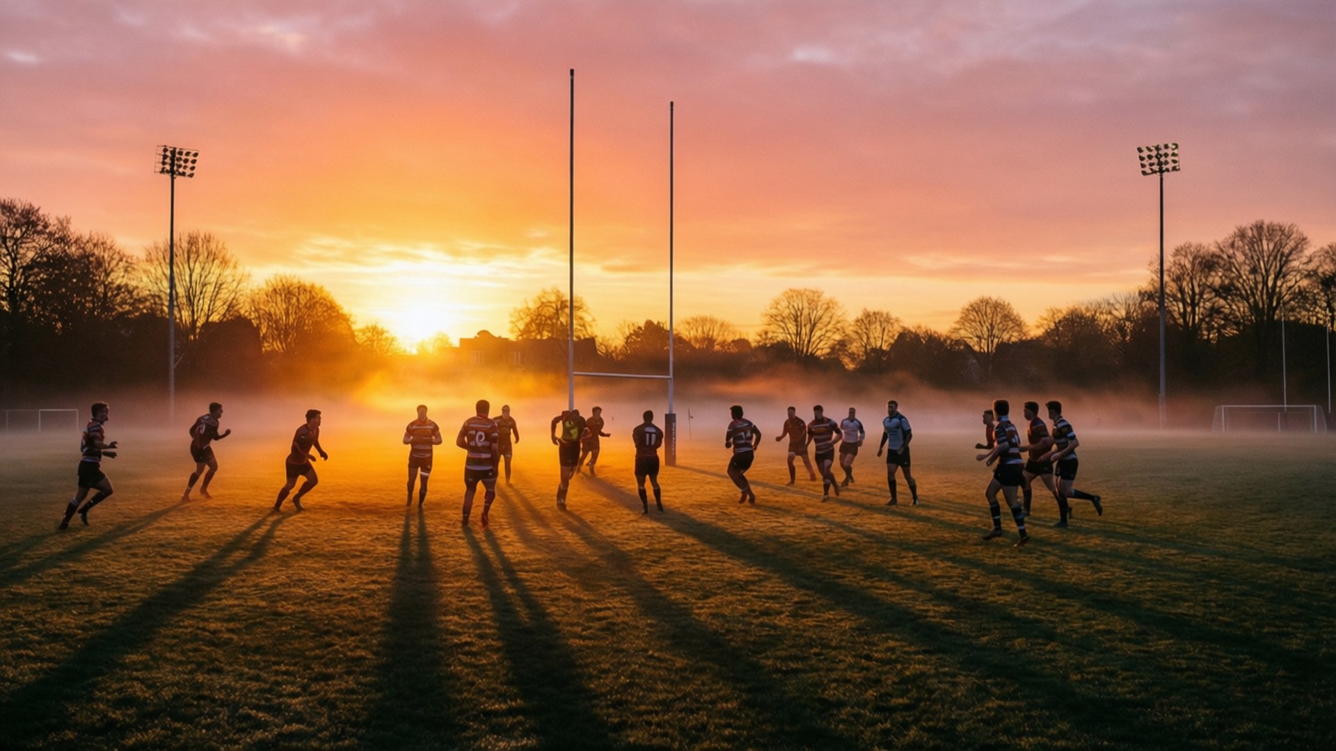 Dawn Training Silhouettes by Wallpapers.art Studio