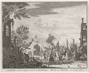 De aartshertogen bezoeken het verwoeste Oostende na de capitulatie, 1604