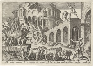 De Chaldeeën plunderen de tempel van Jeruzalem