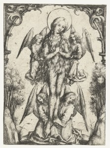 De elevatie van de H. Maria Magdalena met vier engelen