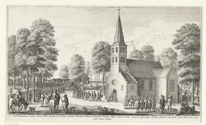 De graaf en gravin von Thurn und Taxis gaan ter kerke, 1650