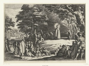 De Heilige Amond predikt in het bos