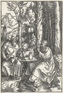 De Heilige Antonius bezoekt Paulus de Kluizenaar in de wildernis