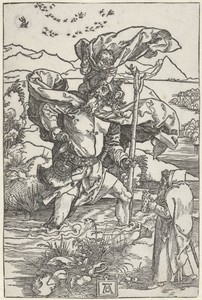 De Heilige Christoffel draagt het Christuskind