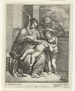 De Heilige Familie met Johannes de Doper
