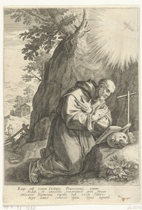 De heilige Franciscus in de woestijn