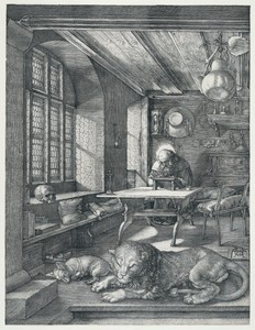 De Heilige Hiëronymus in zijn studeervertrek