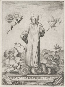 De heilige Johannes Gualbertus vertrapt monster