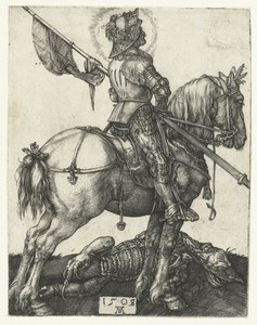 De Heilige Joris te paard naast de gedode draak