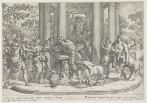 De heilige Martina weigert Jupiter te aanbidden