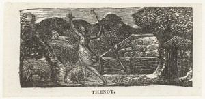 De herder verjaagt de wolf