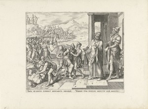 De Israëlieten nemen de aanhangers van Baäl gevangen