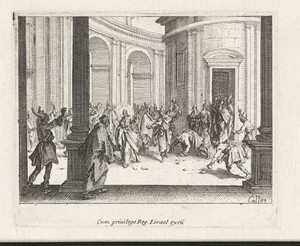 De Joden proberen Christus te stenigen