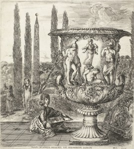 De jonge Cosimo III de Medici tekent de Medici-vaas