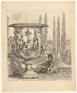 De jonge Cosimo III deMedici tekent de Medici-vaas