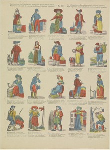 De kleederen der Nederlanden verschillen veel in ied'ren stand, / Maar even wel is elk bewoner gehecht aan 't dierbaar vaderland / Les vêtements des pays-Bas varient par leur situation, / Mais cependant chaque habitant révère et chérit la nation