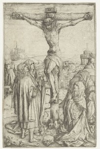 De kruisiging met Maria en de H. Johannes en twee heilige vrouwen