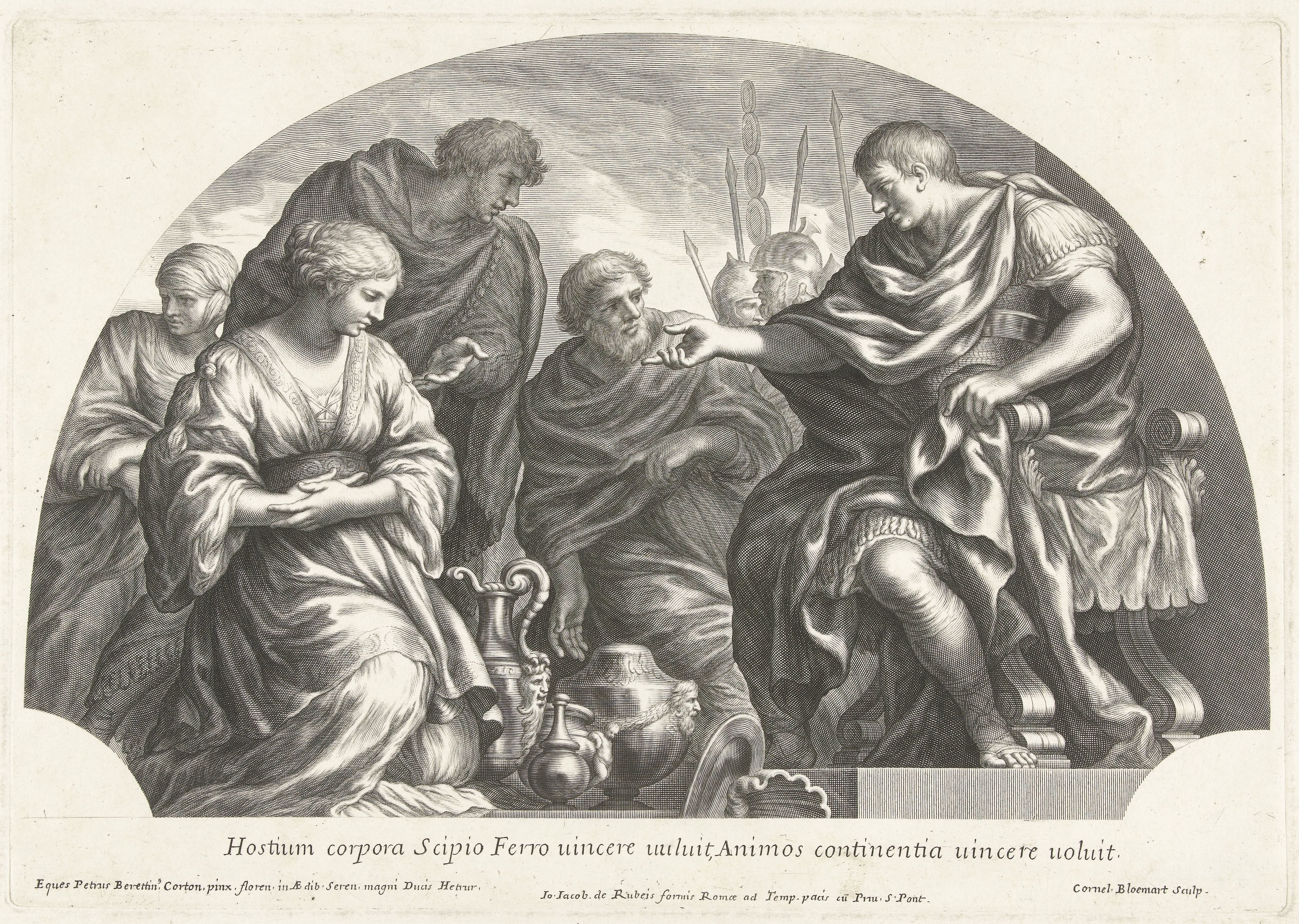 De kuisheid van Scipio by Cornelis Bloemaert (II)