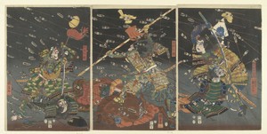 De laatste aanval van de Kusunoki te Shijonawate