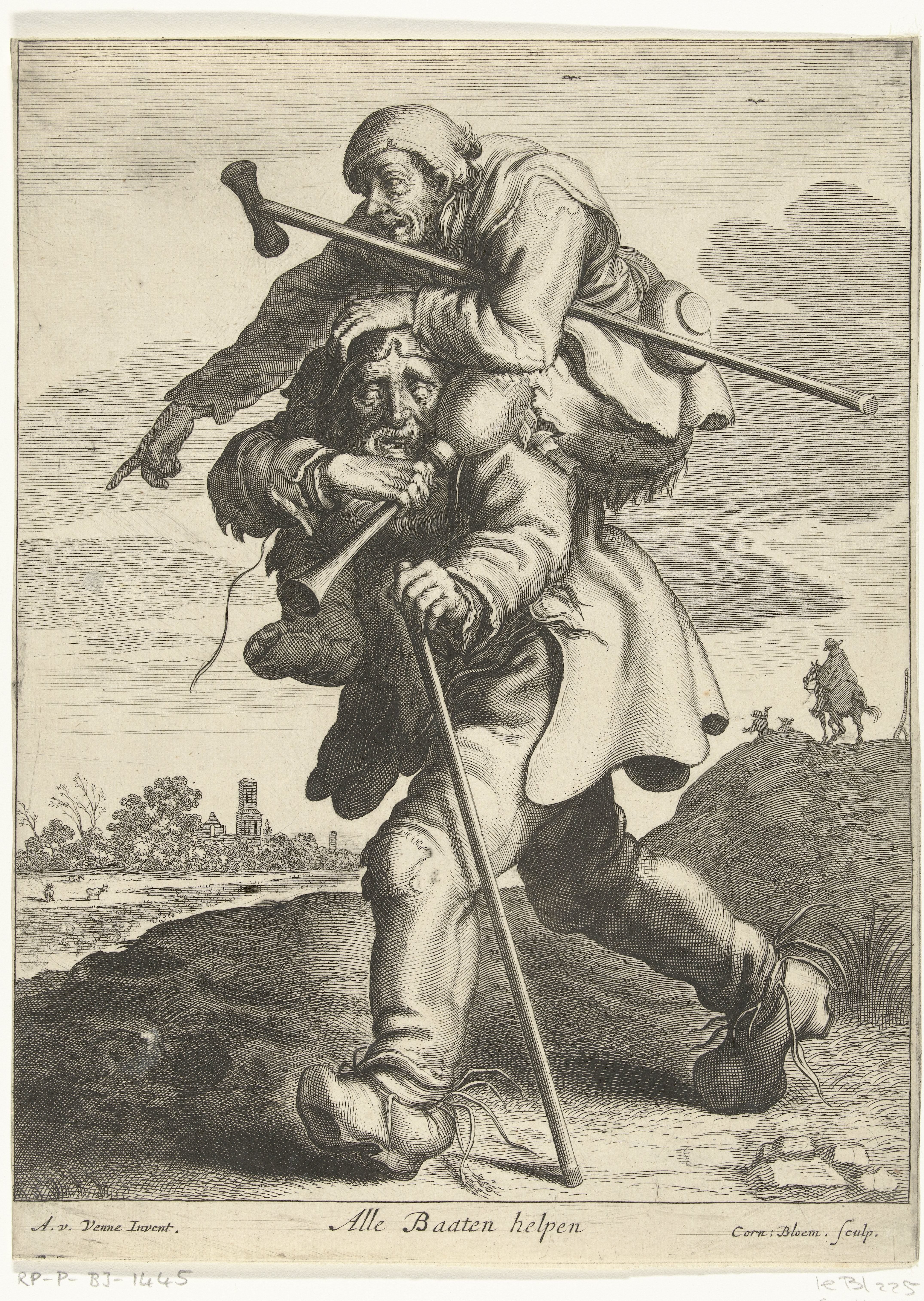 De lamme en de blinde by Cornelis Bloemaert (II)