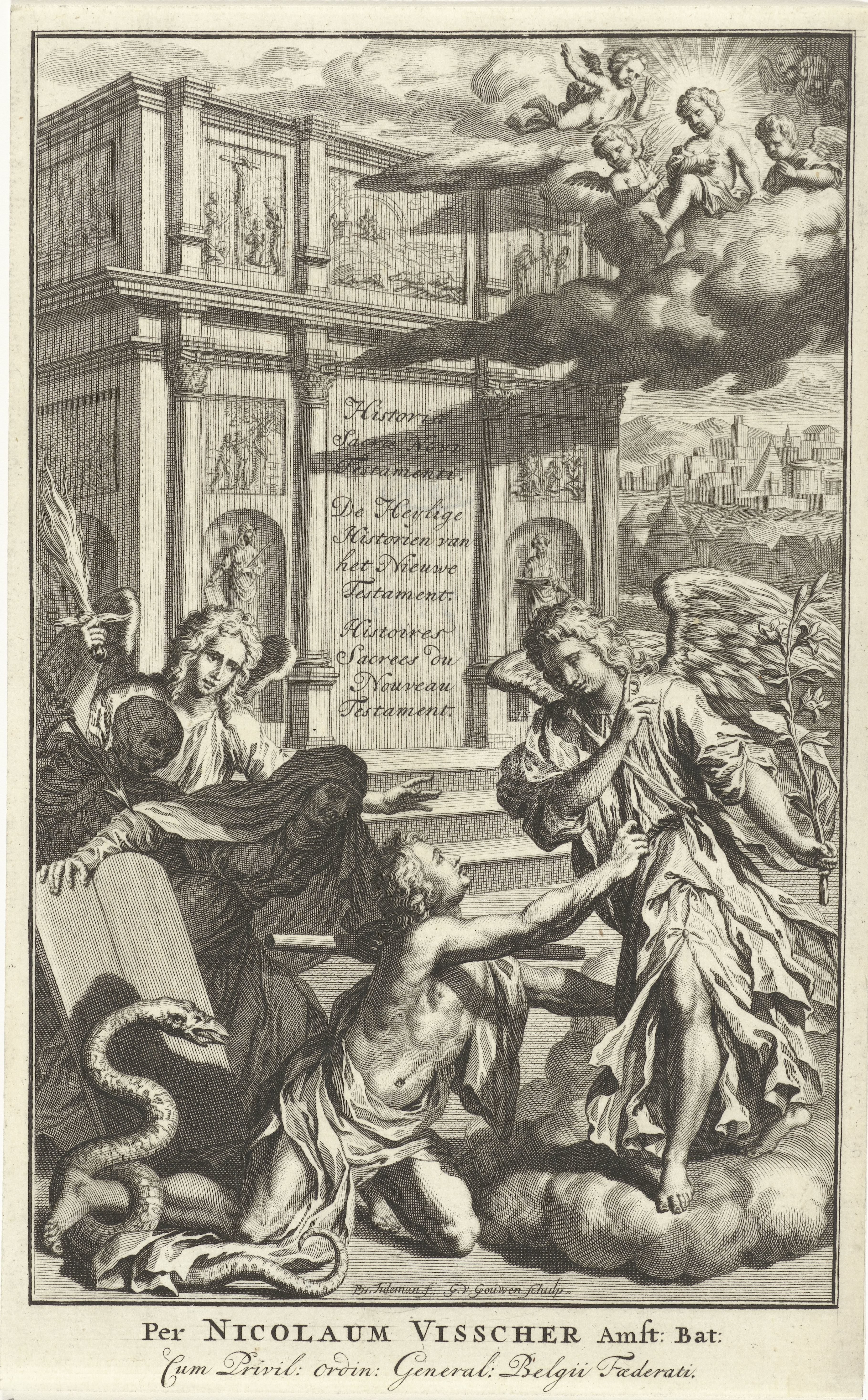 De mensheid smeekt om vergeving van zijn zonden by Gilliam van der Gouwen