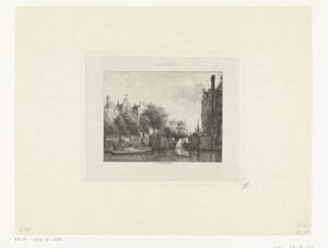 De Nieuwe Zijds Voorburgwal met de Oude Haarlemmersluis te Amsterdam (met topografische vrijheden)