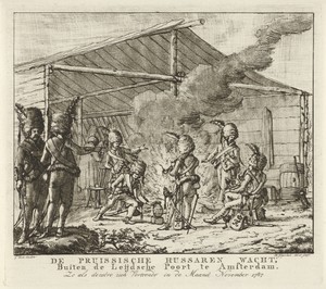 De Pruisische huzarenwacht bij de Leidse Poort te Amsterdam, 1787