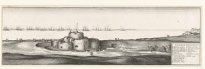 De Spaanse, Engelse en Hollandse vloten voor Deal (rechterhelft), 1639