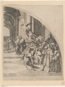 De verdrijving van Heliodorus uit de tempel (rechter deel)