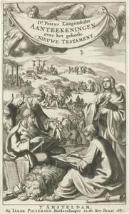 De vier evangelisten in het gezelschap van een leeuw en stier