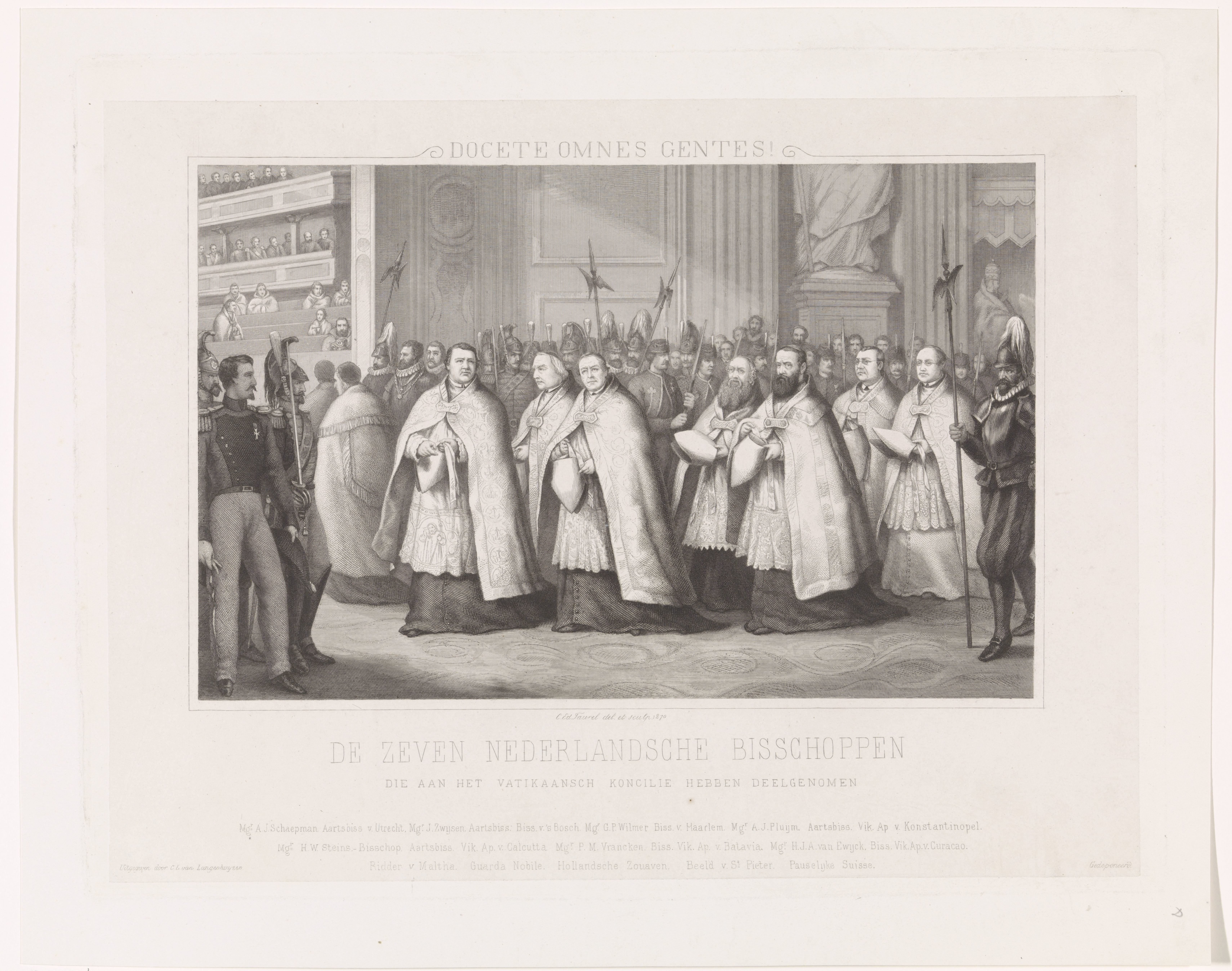 De zeven Nederlandsche Bisschoppen die aan het Vatikaansch Koncilie hebben deelgenomen by Edouard Taurel