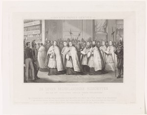De zeven Nederlandsche Bisschoppen die aan het Vatikaansch Koncilie hebben deelgenomen